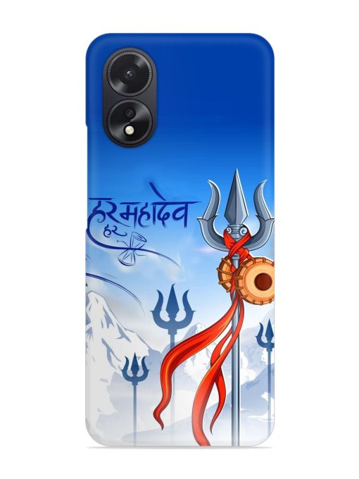 Har Har Mahadev Trishul Snap Case for Oppo A38 Zapvi