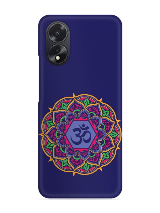 Om Mandala Art Blue Snap Case for Oppo A38