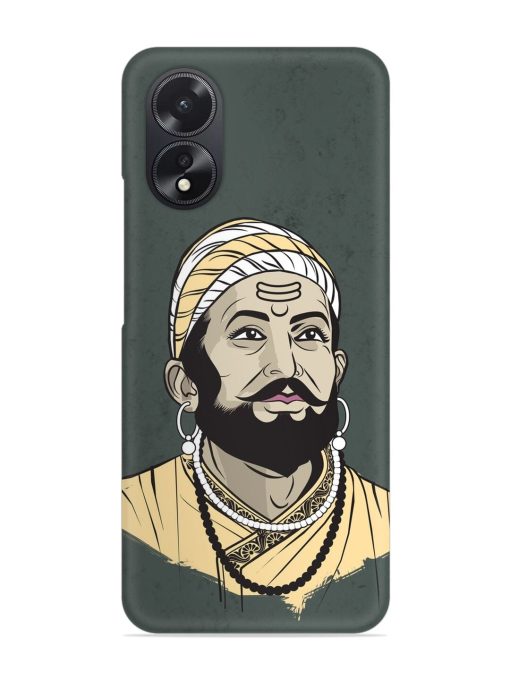 Shivaji Maharaj Vector Art Snap Case for Oppo A38