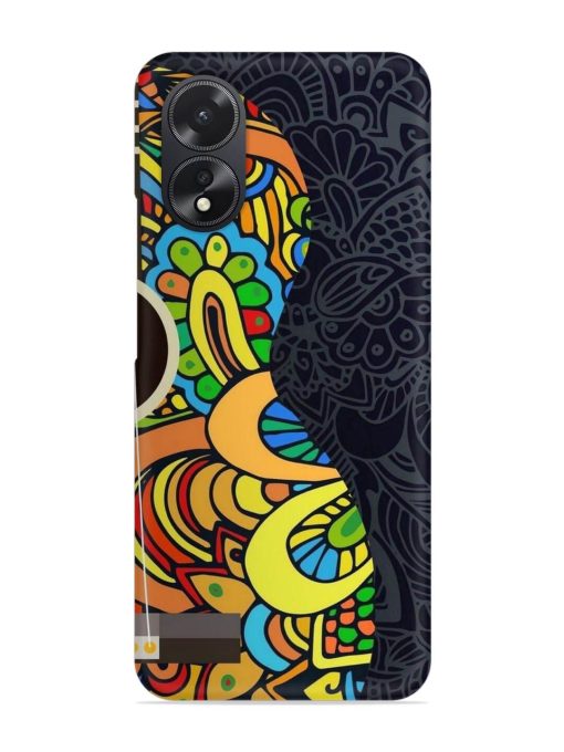 Guitar Vector Art Snap Case for Oppo A38 Zapvi