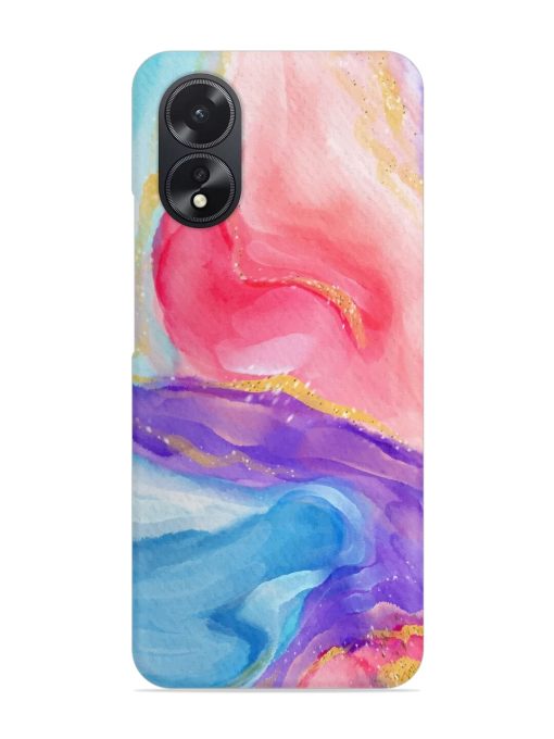 Watercolor Gradient Snap Case for Oppo A38 Zapvi