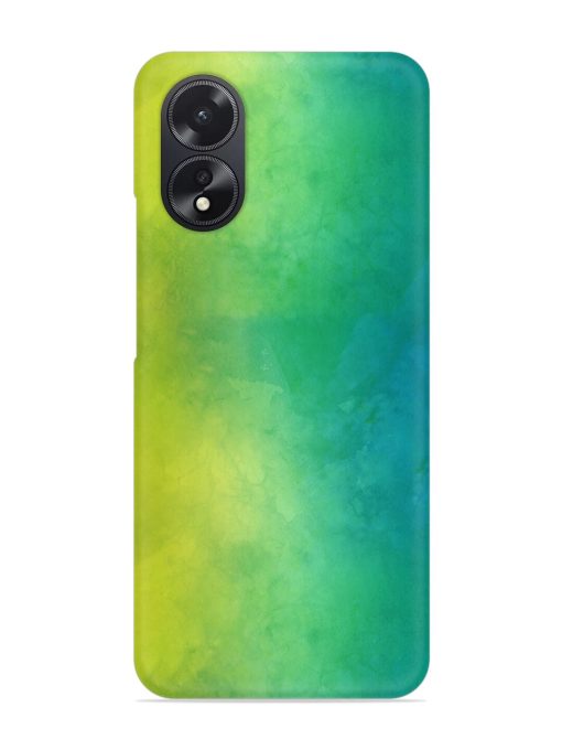 Yellow Green Gradient Snap Case for Oppo A38 Zapvi