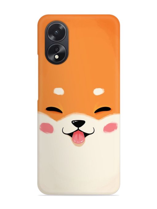 Happy Cat Art Snap Case for Oppo A38 Zapvi