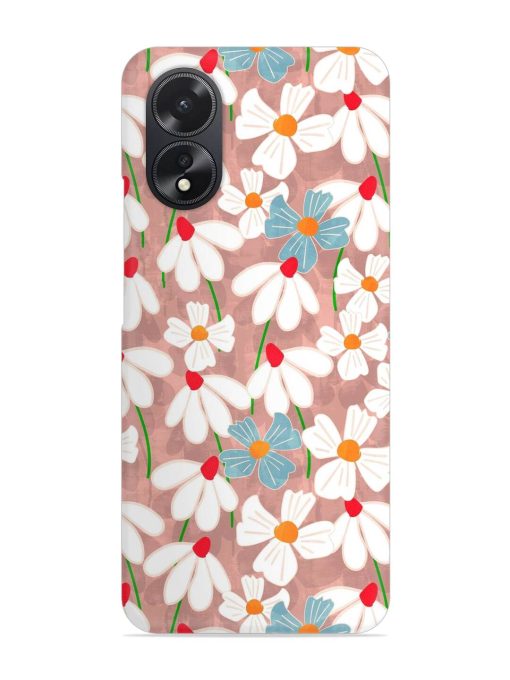 Abstract Petal Flowers Snap Case for Oppo A38 Zapvi