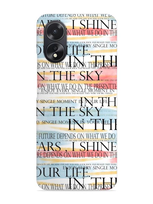 Seamless Slogans Pattern Snap Case for Oppo A38 Zapvi