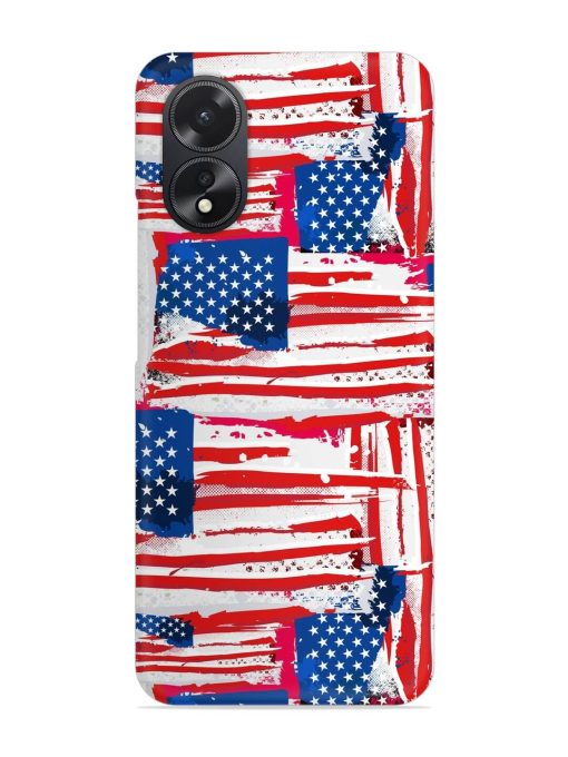 Usa Flag Seamless Snap Case for Oppo A38