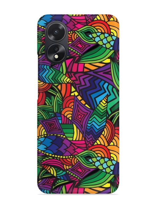 Abstract Multicolor Seamless Snap Case for Oppo A38 Zapvi