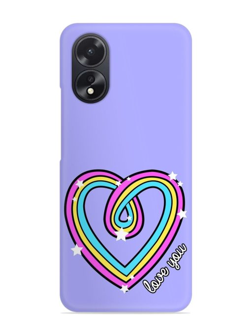 Colorful Rainbow Heart Snap Case for Oppo A38 Zapvi