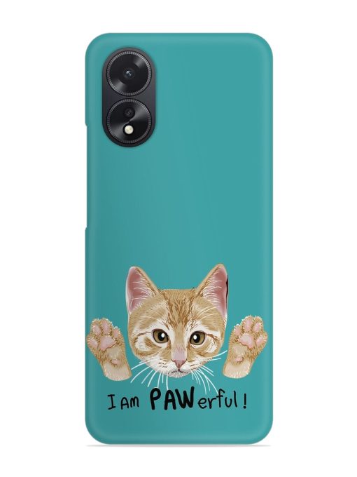 Typography Slogan Cat Snap Case for Oppo A38 Zapvi