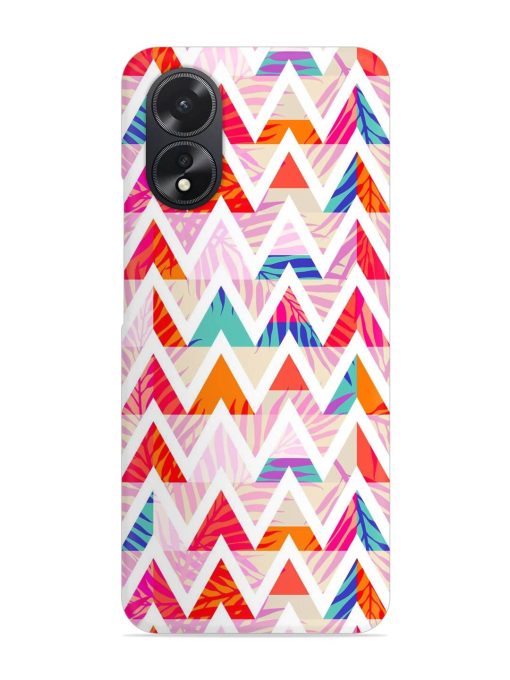 Abstract Triangle Background Snap Case for Oppo A38 Zapvi