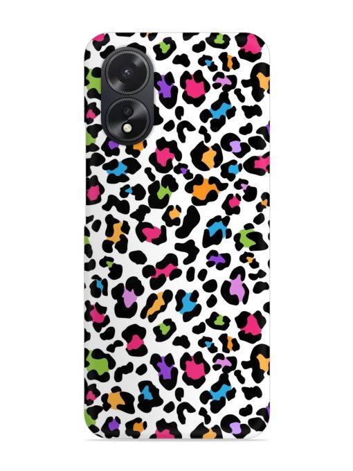 Seamless Leopard Pattern Snap Case for Oppo A38 Zapvi