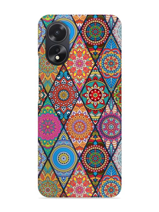 Seamless Tile Pattern Snap Case for Oppo A38 Zapvi