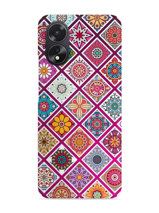 Seamless Tile Pattern Snap Case for Oppo A38 Zapvi