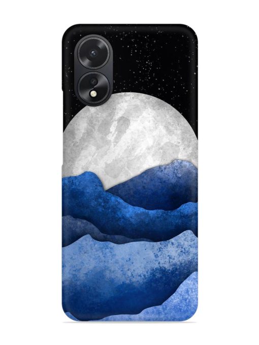 Full Moon Mountain Vector Snap Case for Oppo A38 Zapvi