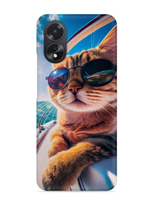 Cat In Style Snap Case for Oppo A38 Zapvi