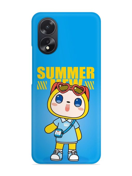 Summer Mew Cartoon Snap Case for Oppo A38