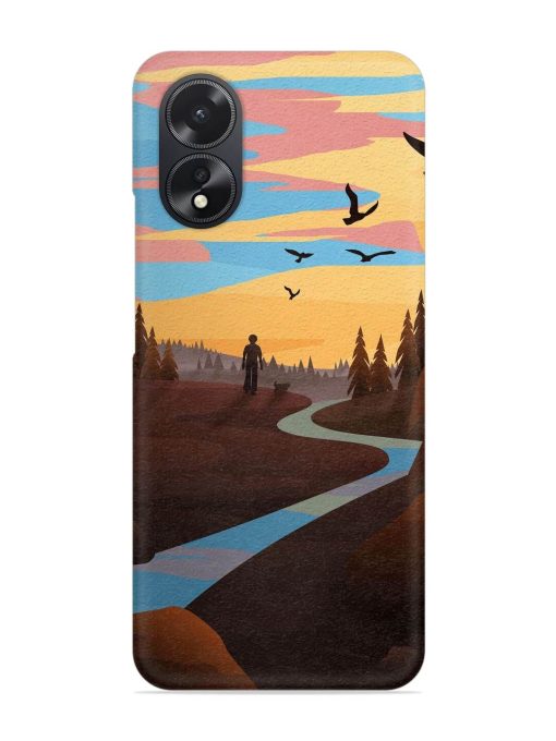 Natural Landscape Art Snap Case for Oppo A38 Zapvi