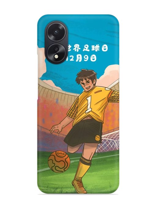 Soccer Kick Snap Case for Oppo A38 Zapvi