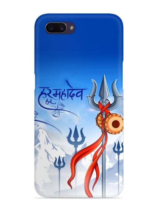 Har Har Mahadev Trishul Snap Case for Oppo A3S Zapvi