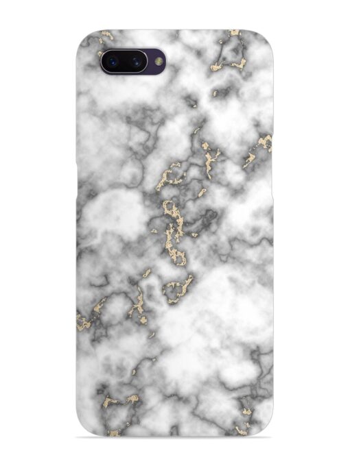 Gray And Gold Marble Snap Case for Oppo A3S Zapvi