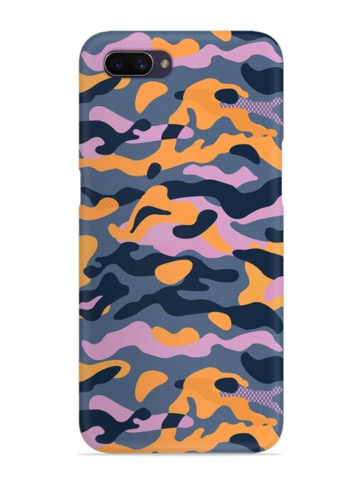 Camouflage Army Military English Orange Art Snap Case for Oppo A3S Zapvi