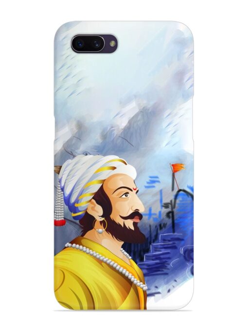 Shivaji Maharaj Color Paint Art Snap Case for Oppo A3S Zapvi