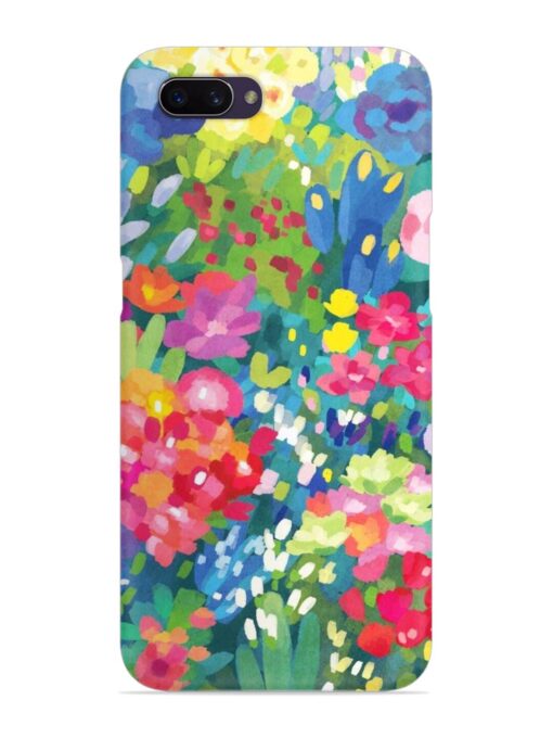 Watercolor Flower Art Snap Case for Oppo A3S