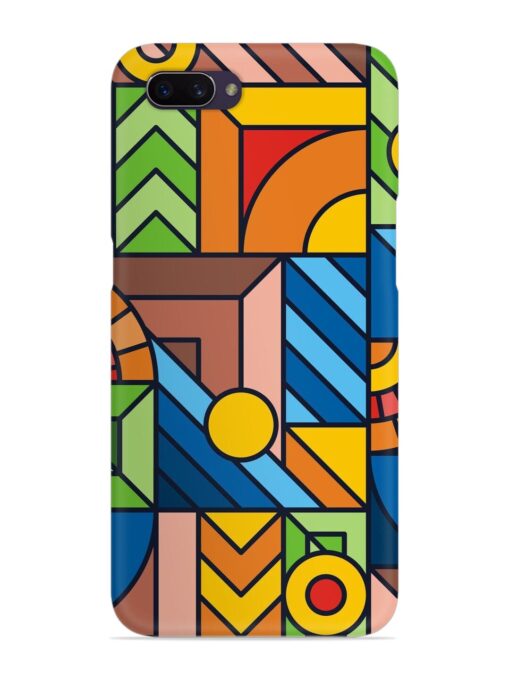 Colorful Geometric Snap Case for Oppo A3S Zapvi