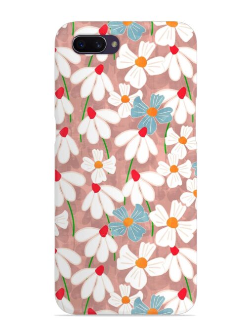 Abstract Petal Flowers Snap Case for Oppo A3S Zapvi