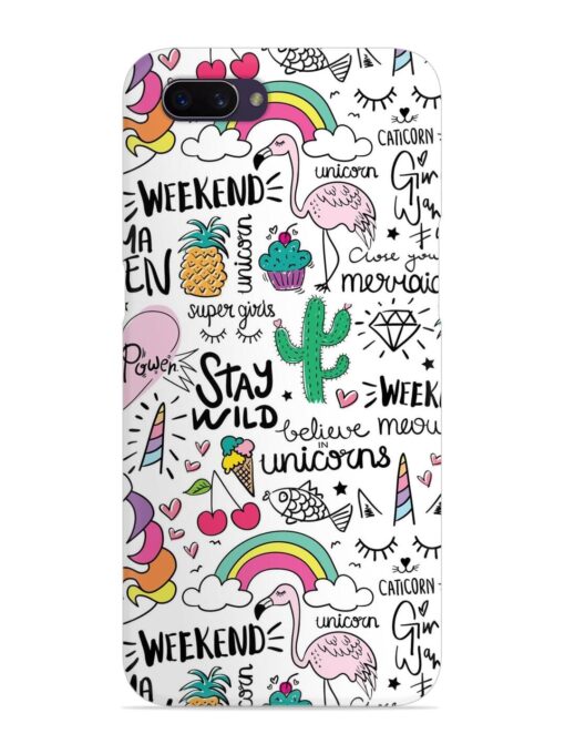 Unicorn Ice Cream Snap Case for Oppo A3S Zapvi