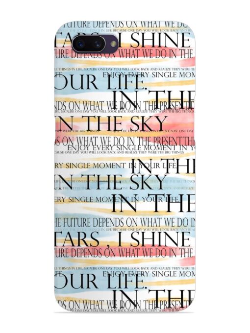 Seamless Slogans Pattern Snap Case for Oppo A3S Zapvi