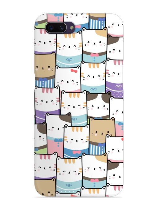 Cute Adorable Cat Snap Case for Oppo A3S Zapvi