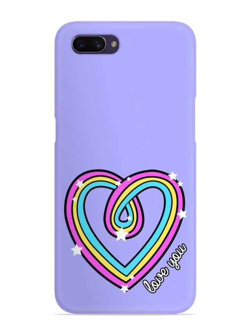 Colorful Rainbow Heart Snap Case for Oppo A3S Zapvi