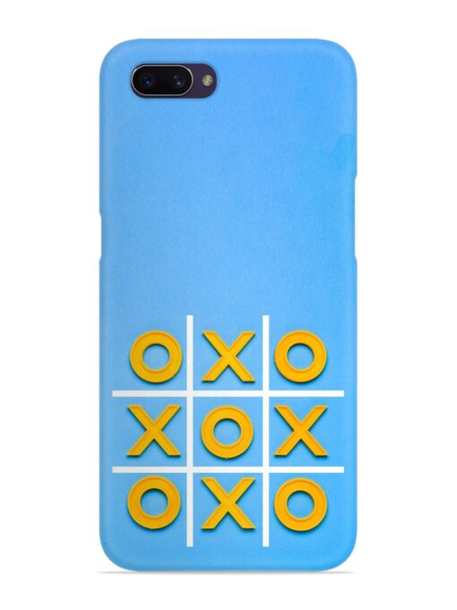 Yellow Plastic Crosses Snap Case for Oppo A3S Zapvi