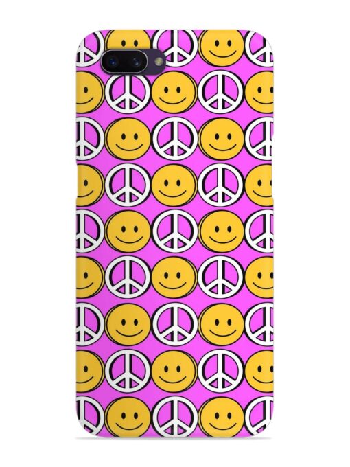 Smiley Face Peace Snap Case for Oppo A3S Zapvi