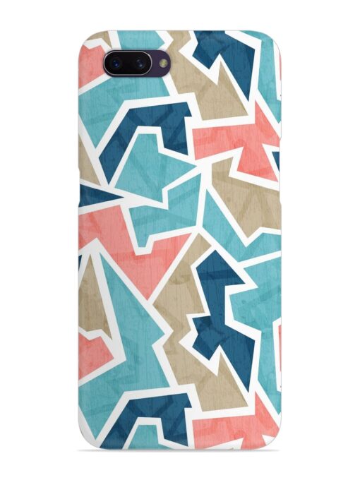 Vintage Geometric Triangle Snap Case for Oppo A3S Zapvi