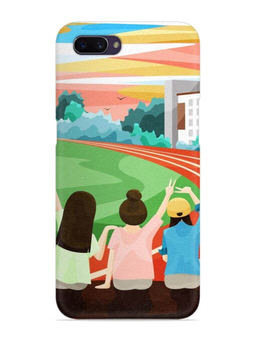 School Playground Snap Case for Oppo A3S Zapvi