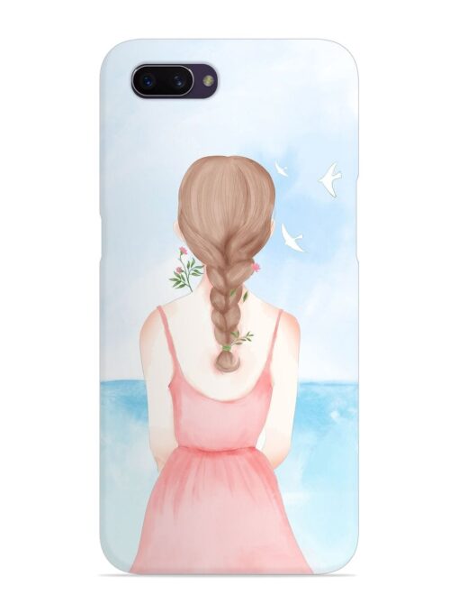 Watercolor Girl Vector Snap Case for Oppo A3S Zapvi