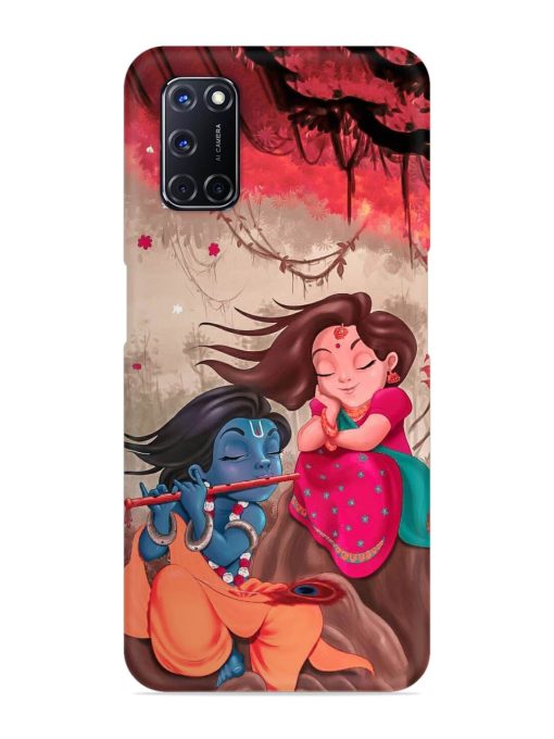 Radhe Krishna Water Art Snap Case for Oppo A52 Zapvi