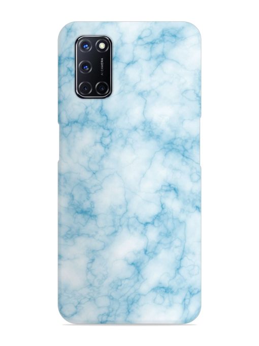 Blue White Natural Marble Snap Case for Oppo A52 Zapvi