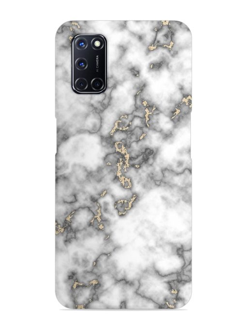 Gray And Gold Marble Snap Case for Oppo A52 Zapvi