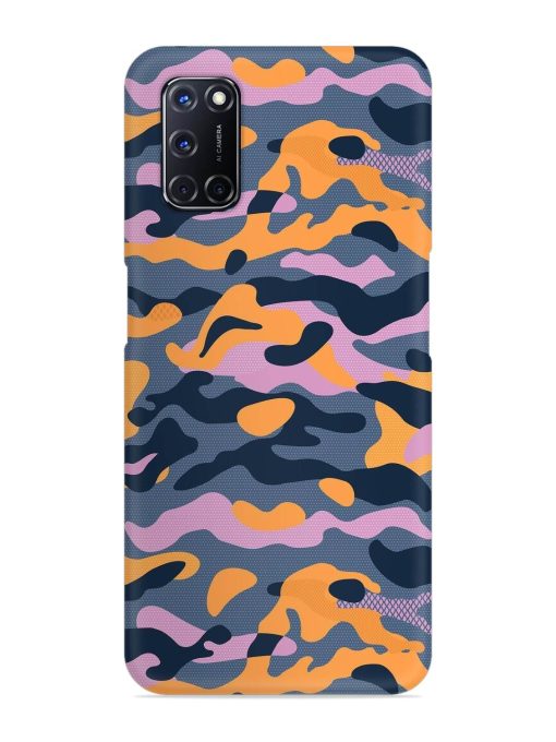 Camouflage Army Military English Orange Art Snap Case for Oppo A52 Zapvi