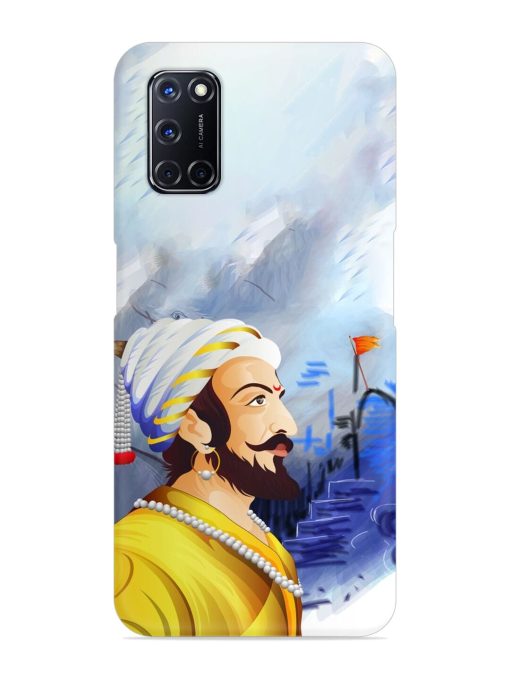 Shivaji Maharaj Color Paint Art Snap Case for Oppo A52