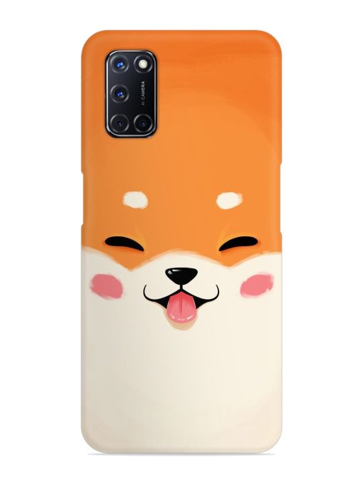 Cute Dog Face Vector Snap Case for Oppo A52 Zapvi