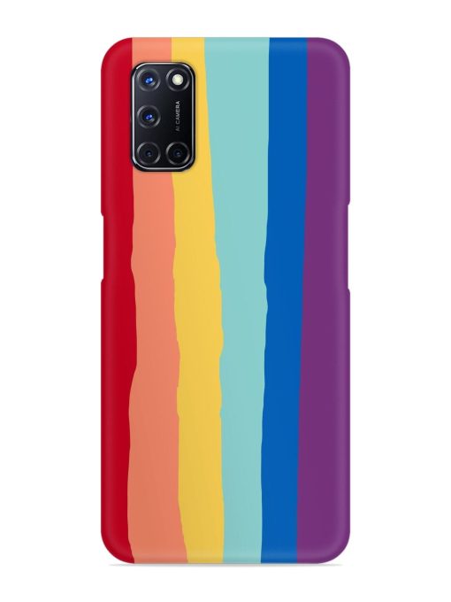 Rainbow Genuine Liquid Snap Case for Oppo A52 Zapvi