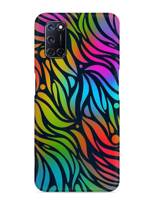 Abstract Leaf Design Snap Case for Oppo A52 Zapvi