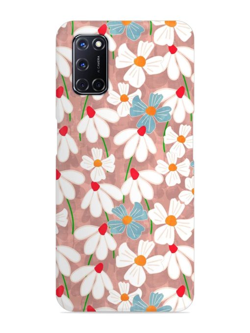 Abstract Petal Flowers Snap Case for Oppo A52 Zapvi