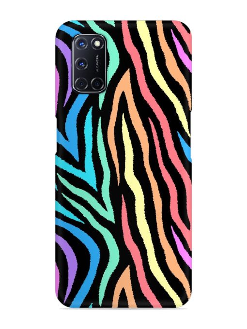 Colorful Abstract Zebra Snap Case for Oppo A52 Zapvi