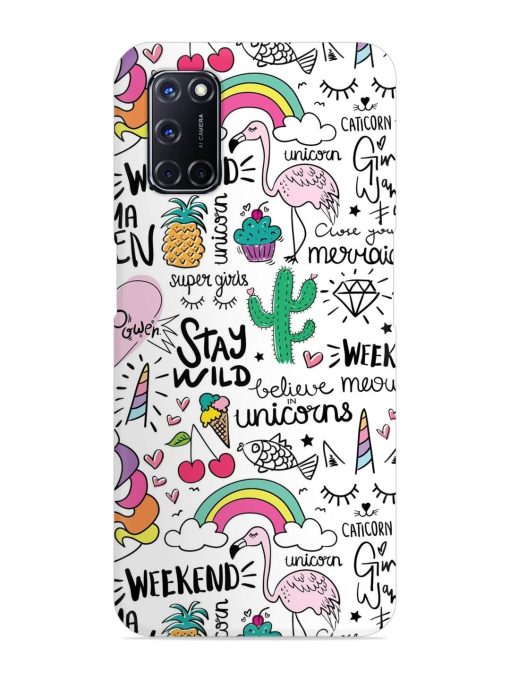 Unicorn Ice Cream Snap Case for Oppo A52 Zapvi