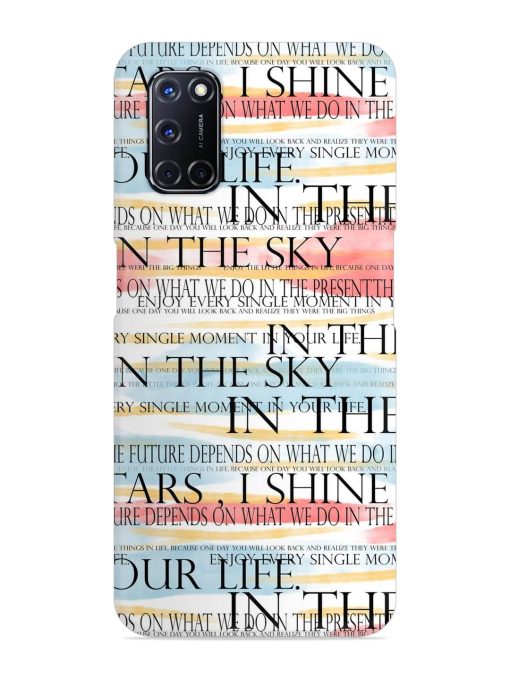 Seamless Slogans Pattern Snap Case for Oppo A52 Zapvi